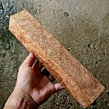 Exotic Asian Satinwood Burl Spindle Blank 51x292x51mm For DIY Woodworking #568