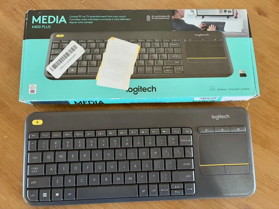Logitech Media K400 Plus Wireless Keyboard (Y-R0055) Works  NO Dongle - Image 4 of 4
