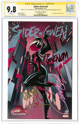 Spider-Gwen #24 CGC 9.8 SS Signed By 4+ J. Scott Campbell Gwenom COA incl.!