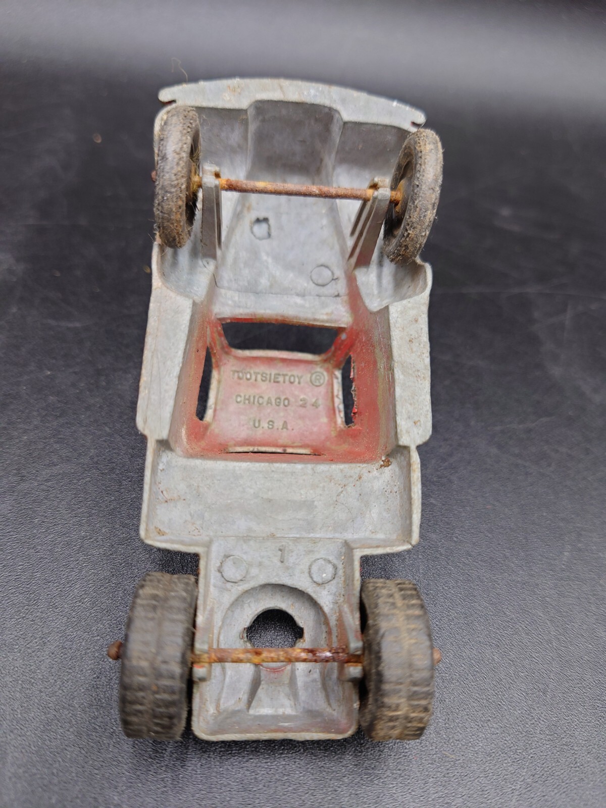 Vintage Tootsie Toy Cast Metal 3.75" Red Mack Truck Tootsietoy USA Made #24
