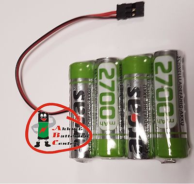 Empfänger Akku 4,8V  2700mA Typ JR Graupner - Stecker . AA  4-er Reihe Akkupack 