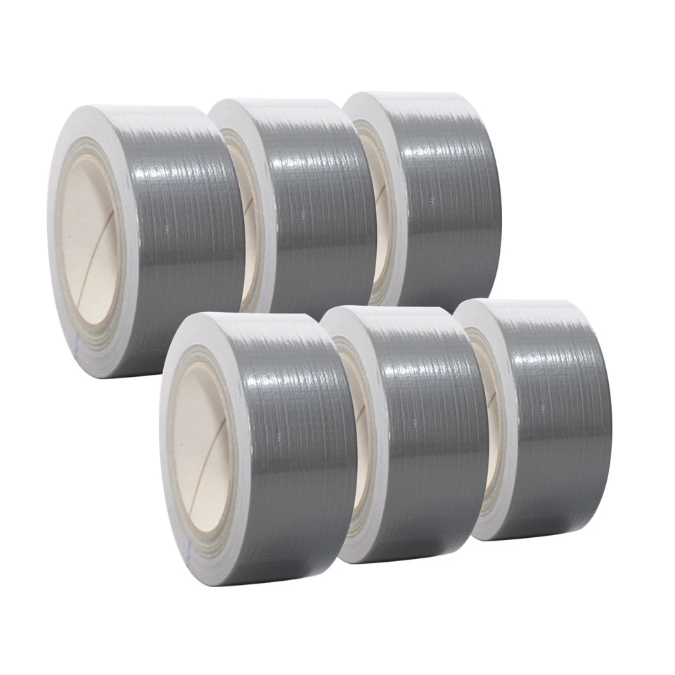 (0,06€/1m) 6x selmundo 6446 Gewebeband Panzertape Gaffa Tape 50mm 50m silber