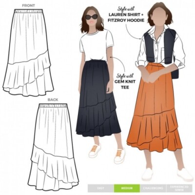 Style Arc Sewing Pattern Sorrento Skirt Women Sizes 4-16 UK