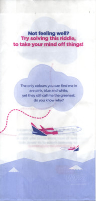 # Eine neue WIZZ Airlines - Kotztüte / Sicknessbag / Spuckbeutel !!!!!!!!!!!!!!!