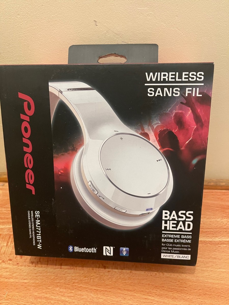 Audio Headphones Pioneer White Headphones Pioneer SE-MJ771BT-W