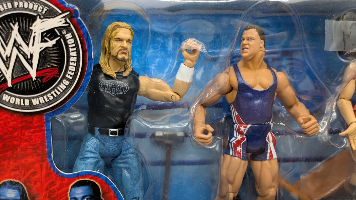 2002 WWF Jakks Billion Dollar Trio Triple H Kurt Angle Stephanie
