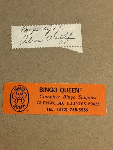 Vintage Bingo Card Game Finger Tip Red Shutter Slide Bingo Card, 8.5” x 7.5” - Picture 6 of 6