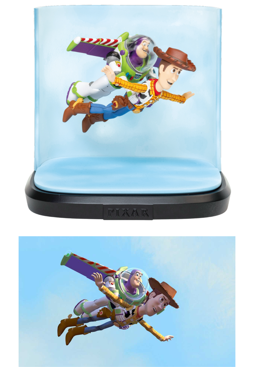 Disney PIXAR Toy Story Woody & Buzz Scene Figure Happy kuji B