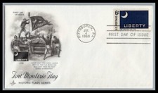 US FDC # 1345 6c Historic Flags  ArtCraft  1968, 0a488
