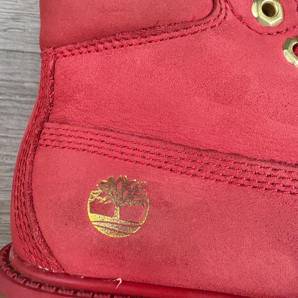 Timberland Premium Waterproof Boot Dark Red Leather Size US 12 Toddler Primaloft - Image 4 of 4