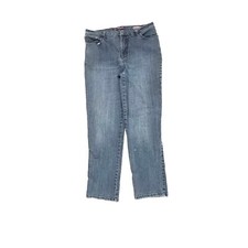 Gloria Vanderbilt Amanda Straight Leg Women's size 12 Dark Wash Blue Denim Jeans