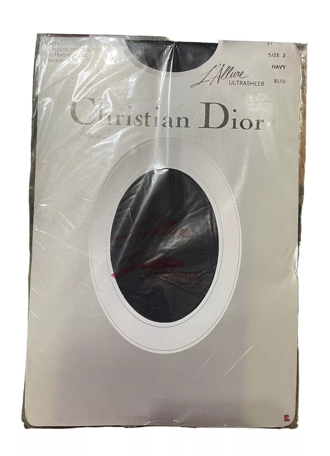Haut sandale vintage CHRISTIAN DIOR L’Allure ultrason bleu marine contrôle pied taille 2