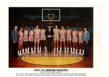 VINTAGE ORIGINAL 1971 1972 DENVER ROCKETS 8X11 TEAM  PHOTO  ROBISCH BROWN SMITH
