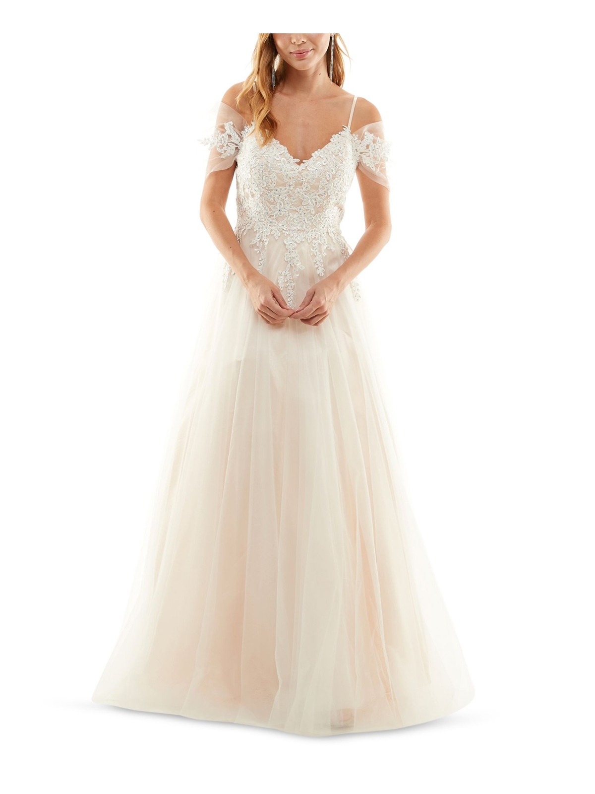 СКАЖИТЕ ДА женскому бежевому платью-клеш с коротким рукавом на сетчатой подкладке 1