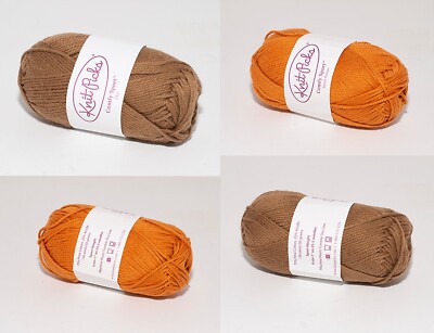 Knit Picks Comfy Sport Yarn, Orange, Brown, Pima Cotton/Acrylic Sport Weight