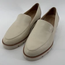Vionic Women 8.5 WIDE Kensley Slip On Loafer Cream Leather Arch Support NWB