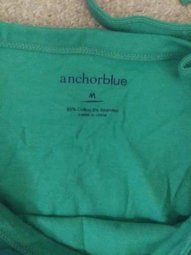 Anchorblue Neck Tie Green Tank Sz M - Picture 3 of 3