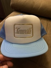 Nice Vintage Baby Blue Kenworth Mesh Snapback Trucker Hat Made In USA Rare