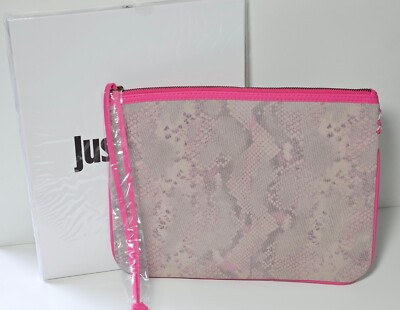 Just Cavalli Kosmetiktasche Kulturtasche Pink Schlangenmuser Neu & Ovp