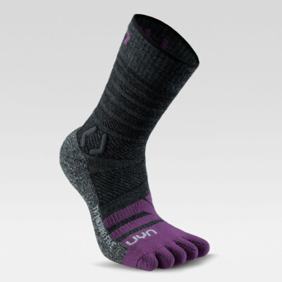 UYN Damen - Trekking Five Merino - 5 Zehen Performance Wandersocke - Anthrazit