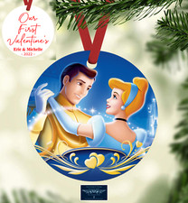 Cinderella & Prince Our First Valentine's 2022 Personalized Name Ornament Gift