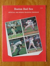 1982 BOSTON RED SOX Spring Training Program JERRY REMY DWIGHT EVANS LANSFORD