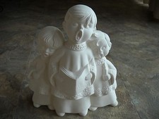 Ceramic Unfinished Ready-to-Paint Boys Trio Singing, 10" Tall