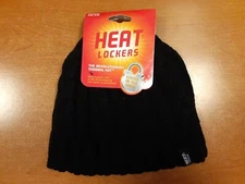 Heat Lockers Thermal Hat, Women's, One Size, Black  13E