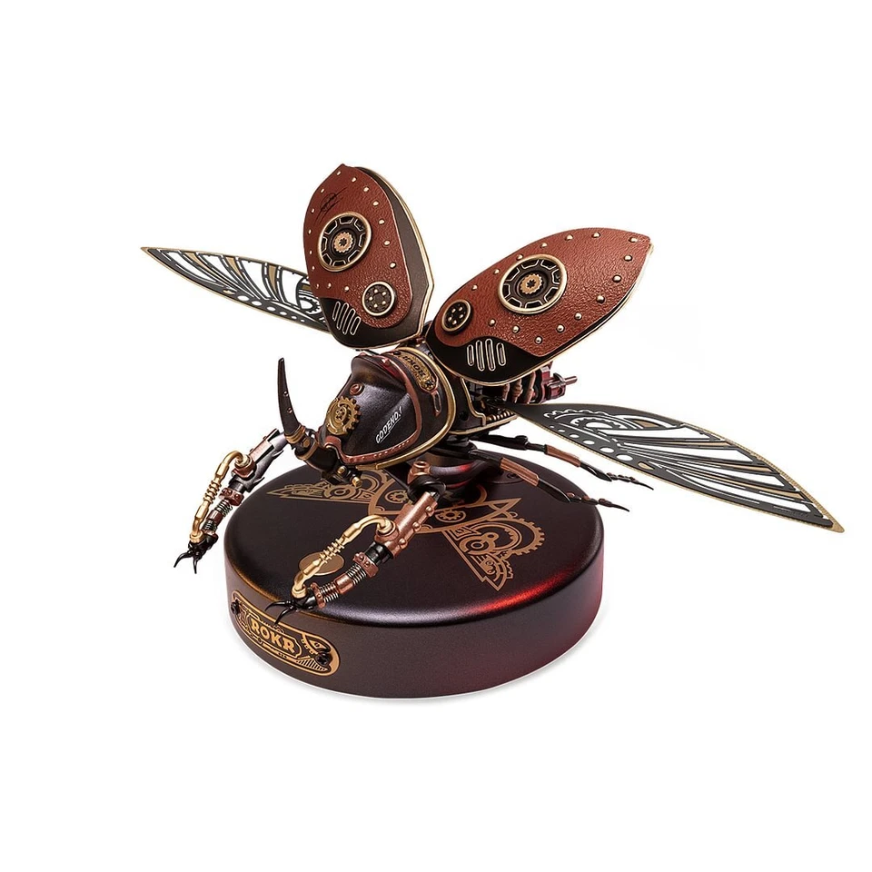 ROKR 4 Kit Beetle Model DIY 3D Puzzle Steampunk Mechanical Adult Boys Xmas Gift - Image 3 of 4