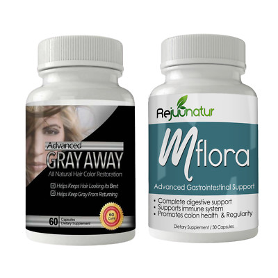 Anti Gray Hair Color Restoration Supplement Mflora Probiotics Digestive Health