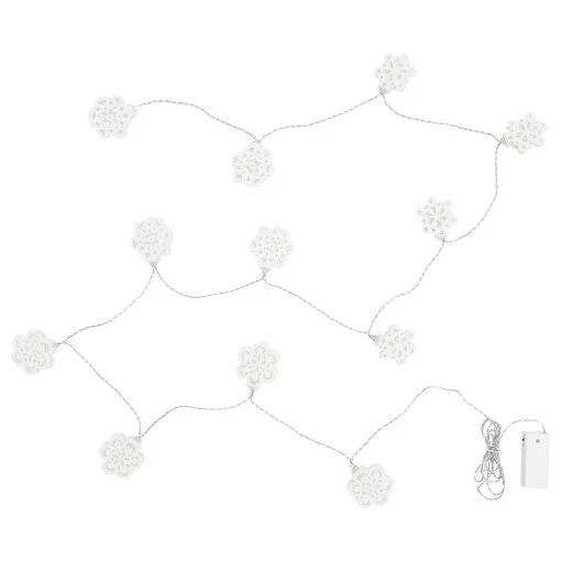 IKEA STRALA LED Snowflakes Lighting Chain with 12 Lights Christmas Lighting Deco - Image 4 of 4