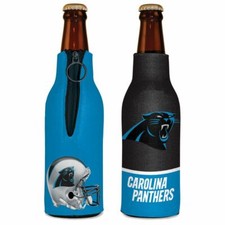 CAROLINA PANTHERS 12 oz 2 SIDED DESIGN INSULATED BOTTLE HOLDER NEW WINCRAFT