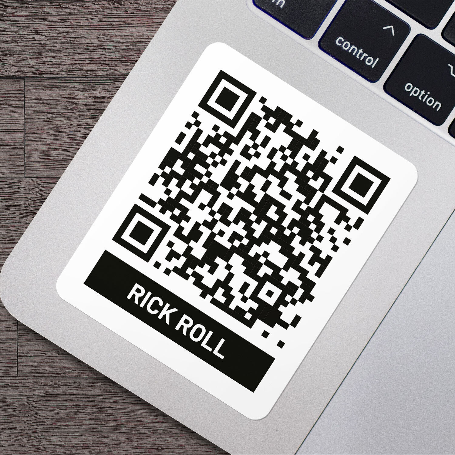 SCAN this Prank Rick roll  video never gonna give you up QR code  Sticker for Sale by rednumberone