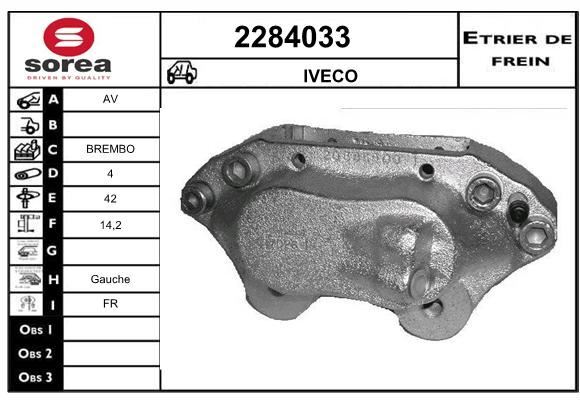 Étrier de frein Iveco Daily I et II pour fourgon 30-8 et 30-10