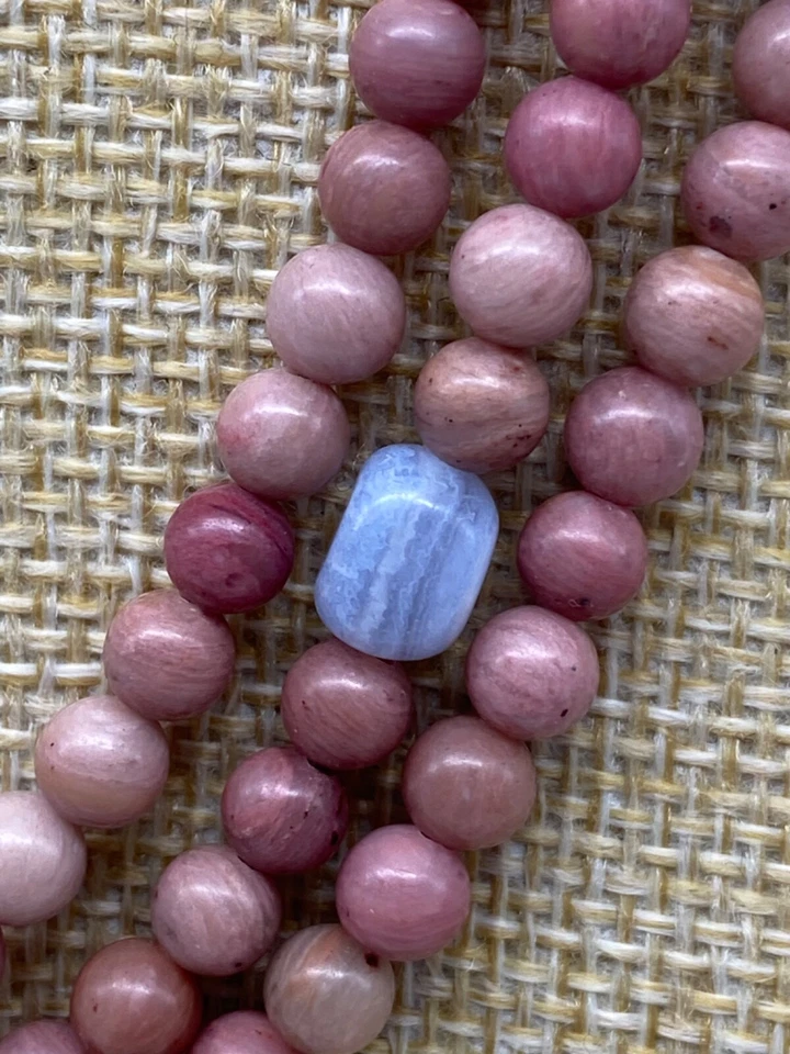 Collar y Pendientes Jay King DTR Mine Finds Piel de Ángel Coral Azul Encaje Ágata 58" Foto 2 de 4