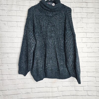 Usha Cobie Damen Strick Sweatshirt Pullover dunkelgrün M/L Wollmischung