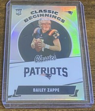 Bailey Zappe 2022 Panini Classics Classic Beginnings Silver RC #CB-21 Patriots