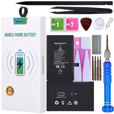 REPART Akku für Apple iPhone X 3250mAh Handy Akku Ersatzakku