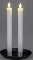 2-Er Set Formano Led Spitzkerzen Mit Timer Weiss 24 Cm H Ohne Teller 623096