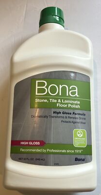 Bona 32 oz. High-Gloss Stone, Tile & Laminate Floor Polish, New Sealed