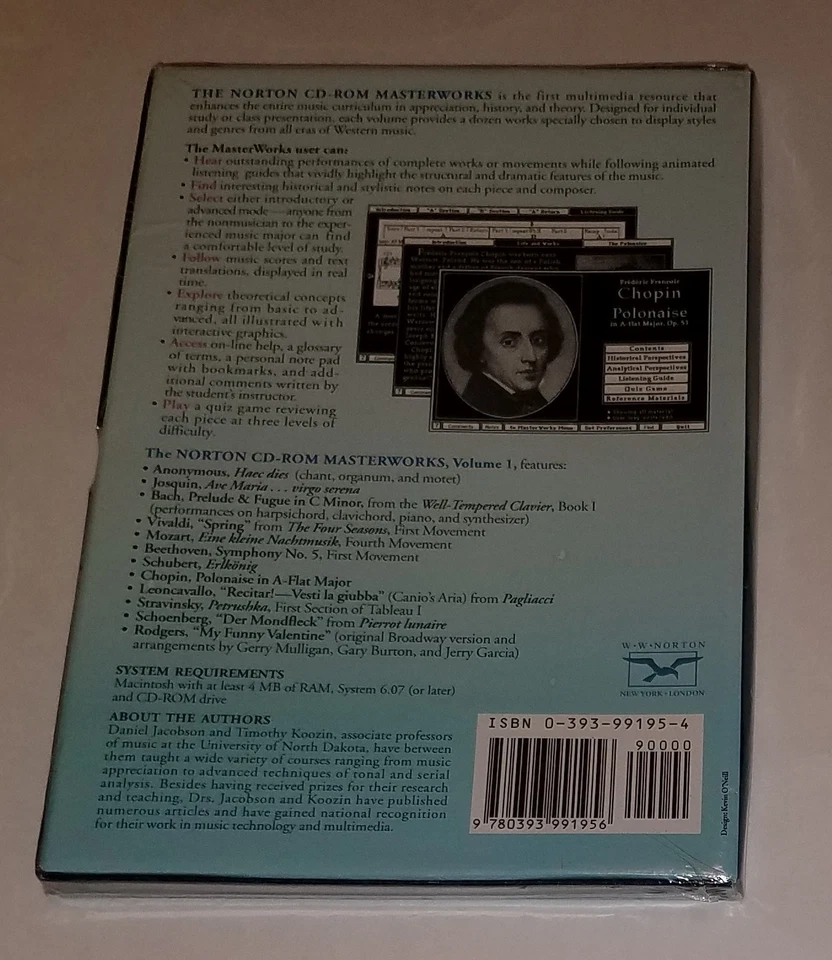 SEALED Norton CD-ROM Masterworks Interactive Guide History Anaylsis Appreciation - Image 3 of 3