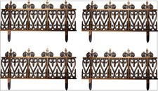 4Pac Plastic Interlocking Balmoral Lawn Edging Bronze Garden Border Fence
