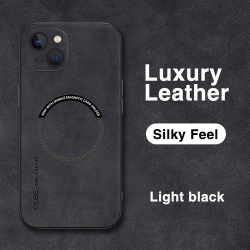 For iPhone 15 Pro Max Plus 14 13 12 Leather Magsafe Shockproof Magnet Case Cover - Picture 3 of 15