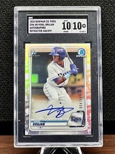 VIDAL BRUJAN 2020 1st Bowman Chrome Refractor Rookie Card SGC 💎 10 Auto /499 👀