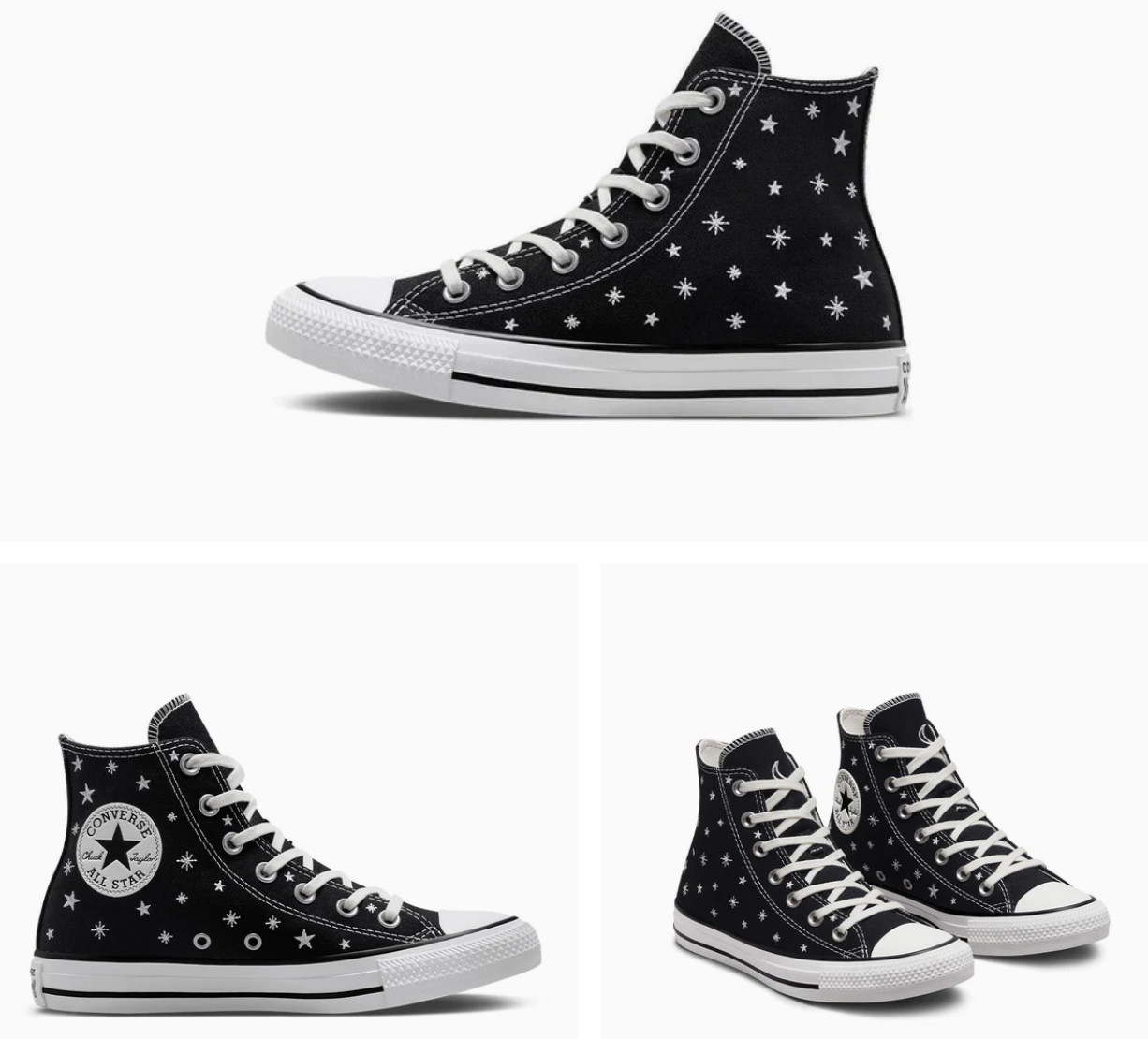 NEW Women's CONVERSE Chuck Star CTAS HI Stars Crystal Energy Love Shoes