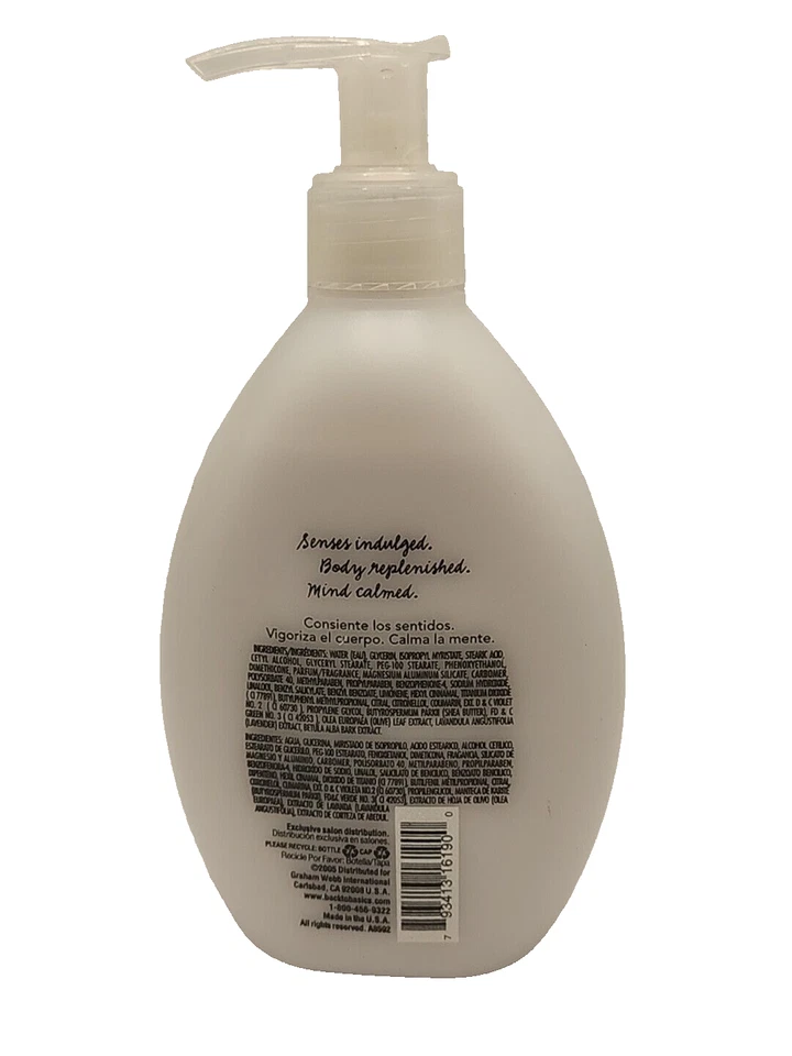 Back To Basics Blue Body Lavender Lotion Calming 10 oz Graham Webb - Image 2 of 2