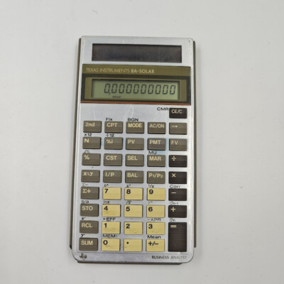 Texas Instruments BA-Solar Taschenrechner Solar   Funktioniert, Mit Abdeckung
