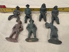VINTAGE 1950’s REL PLASCO  TOY COWBOYS Cowgirl   Lot of  7 -clean