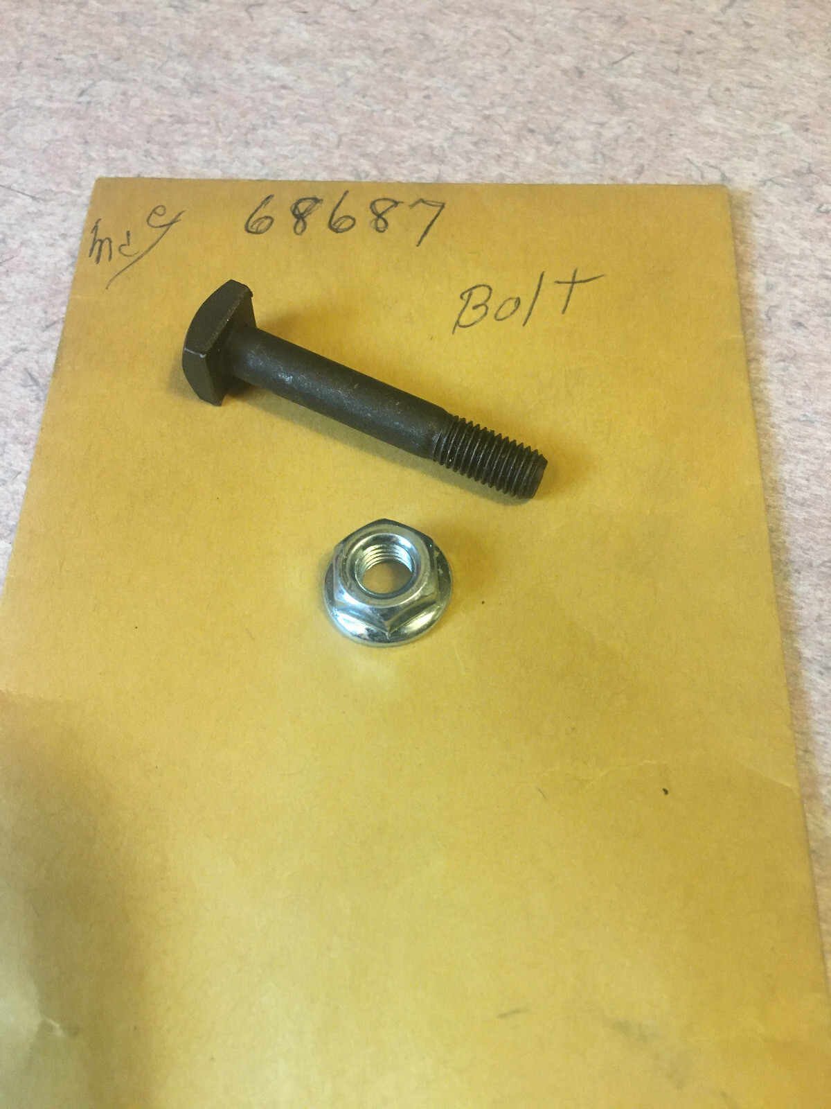 NOS Genuine McCulloch Chainsaw BAR Guide BOLT 68687 And Nut Power MAC 6