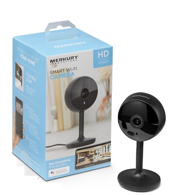 Merkury Innovations Smart Wifi 1080p Camera Voice Control (MIC-CW017-101W) NEW 